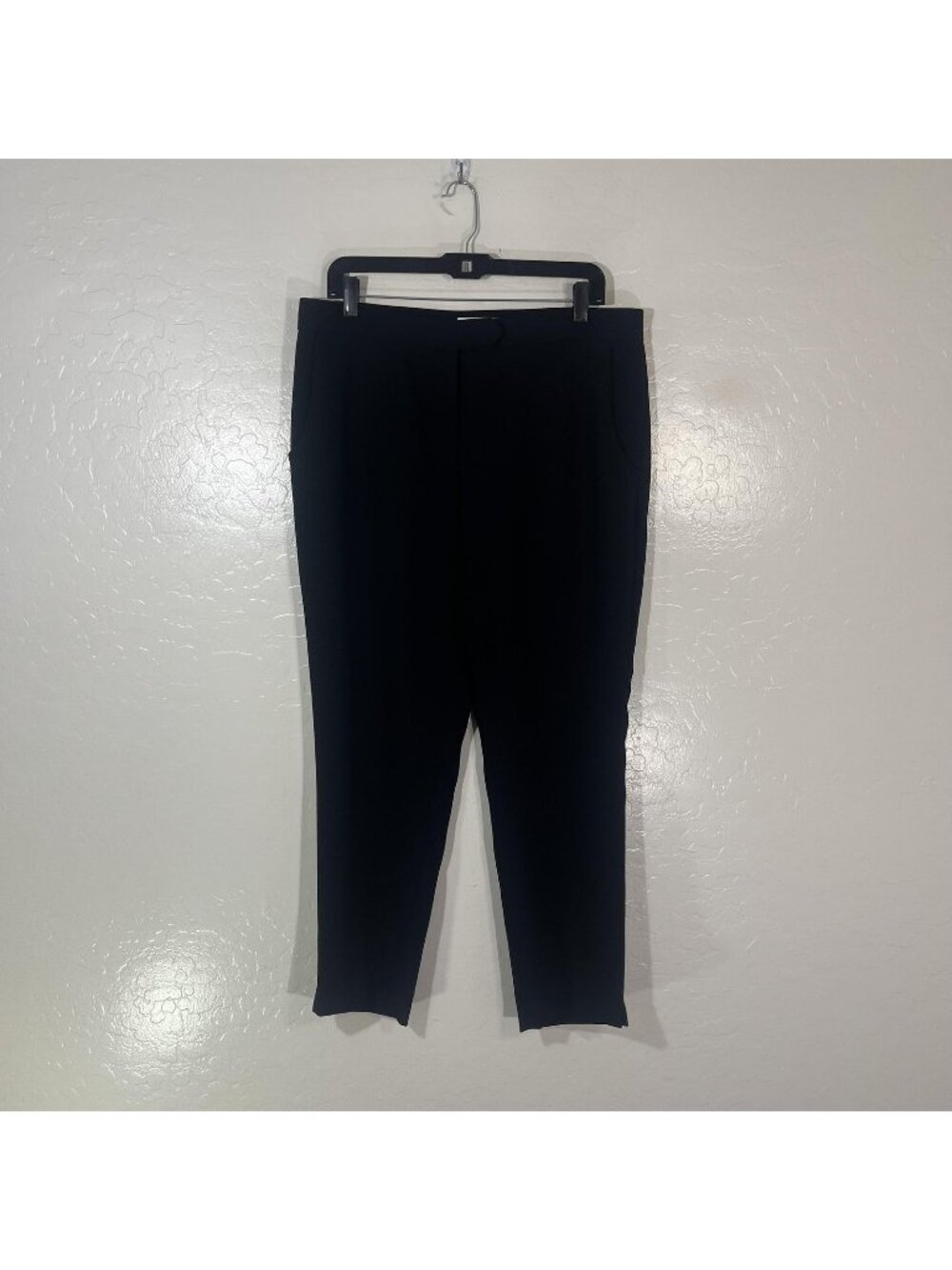Anne Fontaine Dress Pants Womens 2 Black Crepe Slim Ankle Lined Pockets Workwear